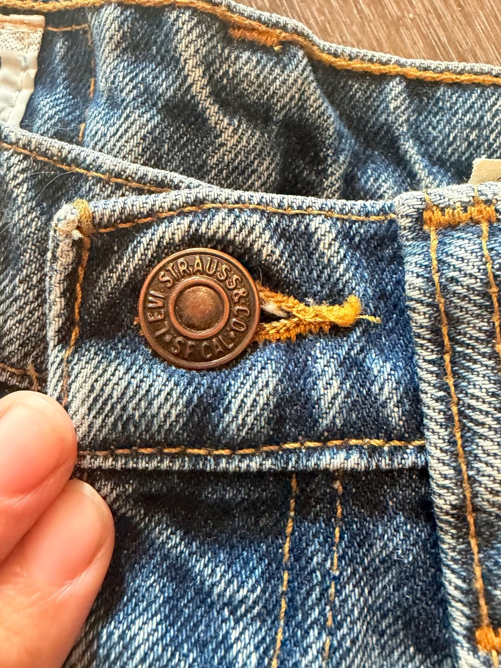 Levi's Blue Denim Jean Shorts vintage - Picture 2 of 6